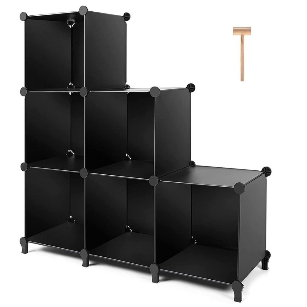6-Cube Closet Organizer Storage Shelves Cubes Organizer DIY Plastic Closet